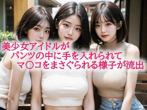 美少女アイドルがパンツの中に手を入れられてマ〇コをまさぐられる様子が流出d_583409