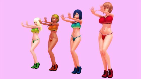【ふたなりダンス】JKたちのチンプラエクササイズ(応援版)d_377738