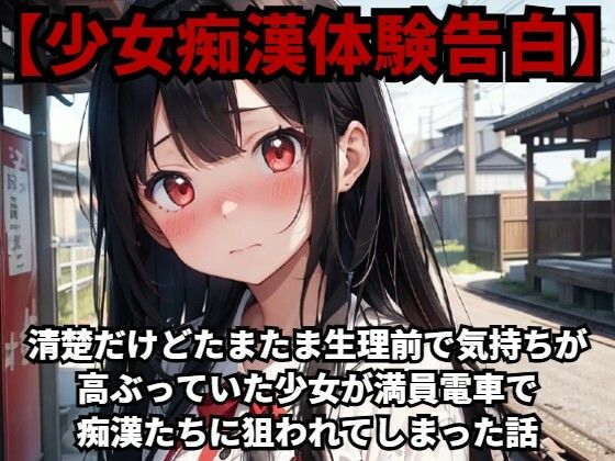 【少女痴●体験告白】清楚だけどたまたま生理前で気持ちが高ぶっていた少女が満員電車で痴●たちに狙われてしまった話d_433459