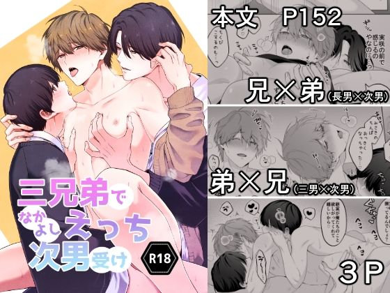 三兄弟でなかよしえっち次男受けd_556317
