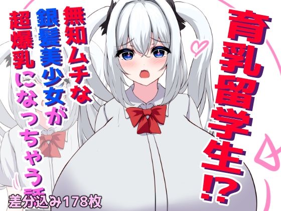 育乳留学生?!無知ムチな銀髪美少女が超爆乳になっちゃう話d_566657
