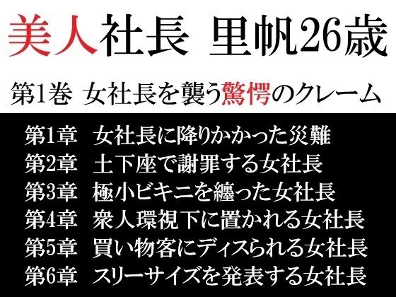 美人社長 里帆26歳 第1巻 女社長を襲う驚愕のクレームd_615940