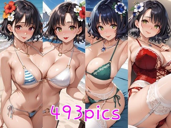 お母さんの水着姿と下着姿を独占するCG集d_467037