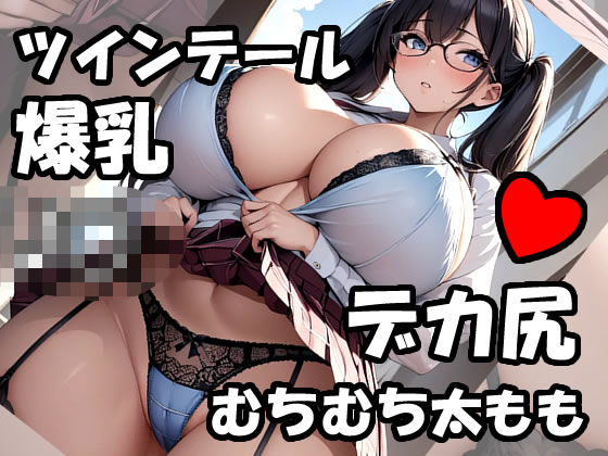 階段でデカ尻むちむち太ももとパンツを見せてくる爆乳ツインテールJKd_477345