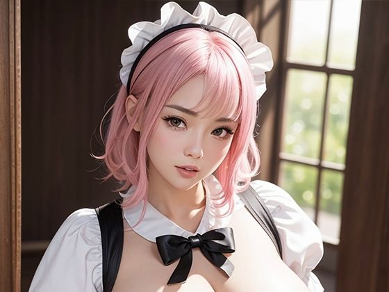 【AIグラビア巨乳美女写真集】Vol.17ピンク髪メイドの天使さん センシティブまとめd_484121