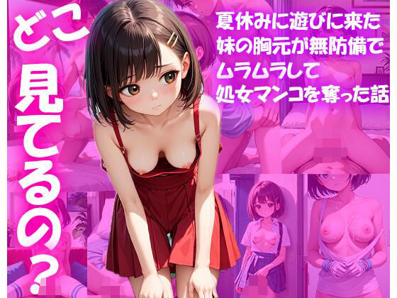 ねえ、どこ見てるの??夏休みに遊びに来た妹の胸元が無防備でムラムラして処女マンコを奪った話d_490314