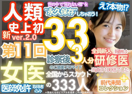 ■【人類史上初!】前代未聞! 今まで覗けなかった日本一かわいい女医さん333人! 第11弾「新人研修医の裸だけが拝める」Xデー到来!!実写系■d_515102