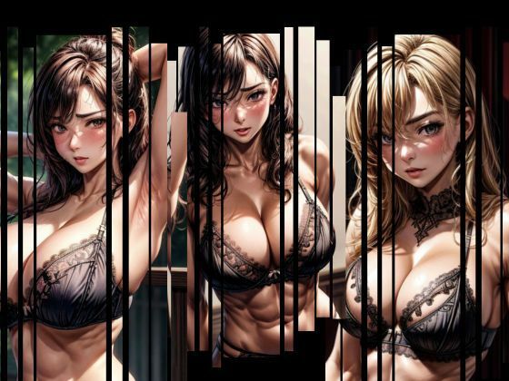 恥ずかしげな爆乳ムキムキ下着のお姉さんd_528252