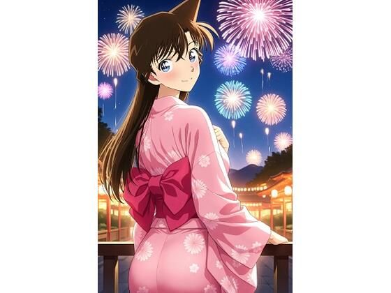 毛〇蘭 浴衣で花火d_611673