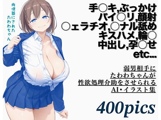 弱男相手にたわわちゃんが性欲処理介助をさせられるAI・イラスト集d_675824
