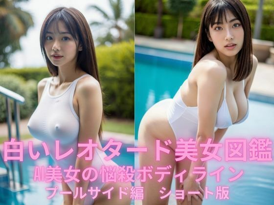 白いレオタード美女図鑑 - AI美女の悩殺ボディライン プールサイド編  ショート版d_571937
