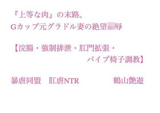 『上等な肉』の末路。Gカップ元グラドル妻の絶望凌●【浣腸・強●排泄・肛門拡張・パイプ椅子調教】d_701769