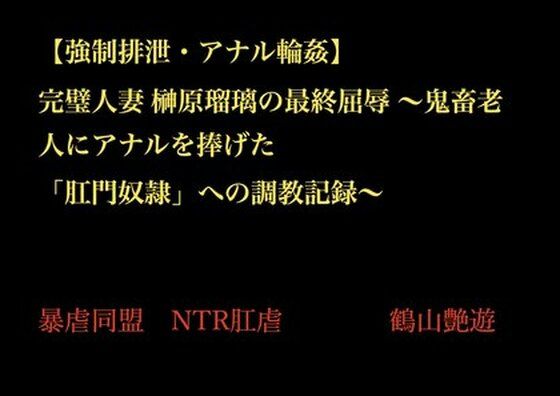 【強●排泄・アナル輪●】 完璧人妻 榊原瑠璃の最終屈辱 〜鬼畜老人にアナルを捧げた 「肛門奴●」への調教記録〜d_702938