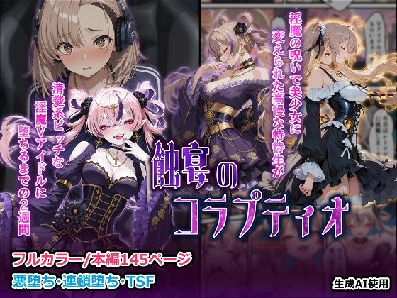 蝕宴のコラプティオ 淫魔の呪いで美少女に変えられた高慢な特待生が、清楚系ビッチな淫魔Vアイドルに堕ちるまでの2週間d_710529