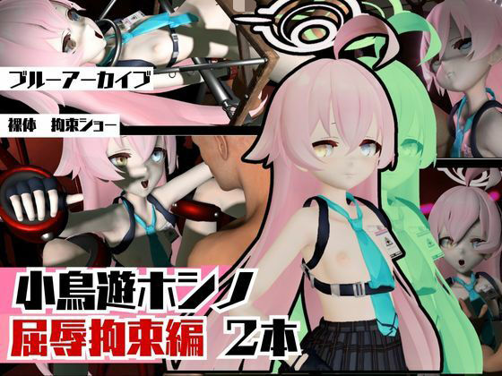 ブルーアーカイブの小鳥遊ホシノ生誕祭、誕生日ということで拘束調教動画2本セット！d_635173