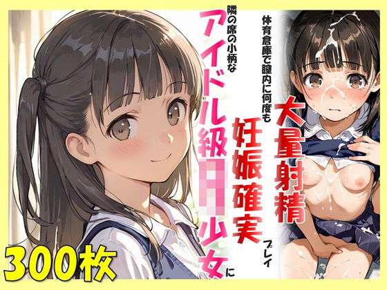 隣の席の小柄なアイドル級ロリ少女に、体育倉庫で膣内に何度も大量射精 妊娠確実プレイd_706797