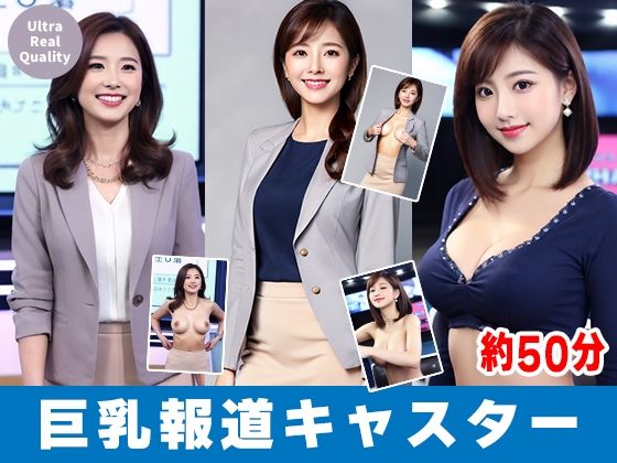 【約50分】『巨乳女性キャスターの乳揉み2』ニュース番組の裏と揺れる胸。-AIで描く究極の美女達-d_722434