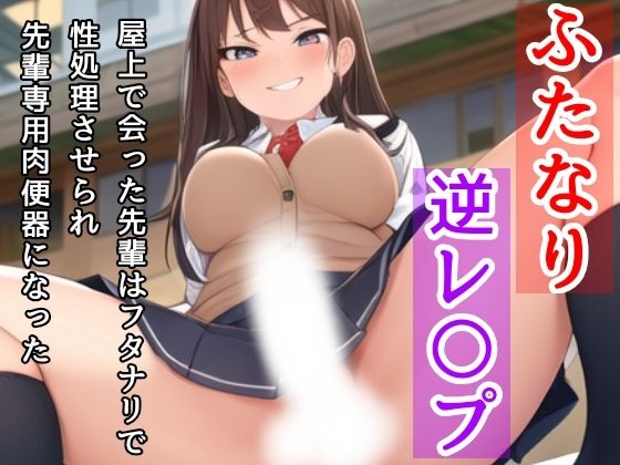 【ふたなり/逆レ】屋上で会った先輩はフタナリで、性処理させられ先輩専用肉便器になったd_724114