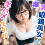 アプリで知り合った爆乳メガネ美女と生ハメ生中出し 128枚