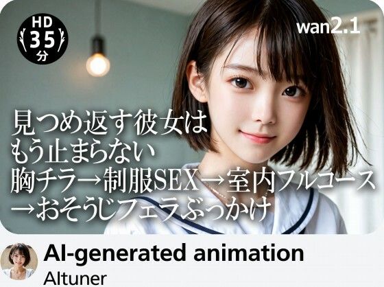 【35分HD】見つめ返す彼女はもう止まらない──胸チラ→制服SEX→室内フルコース→おそうじフェラぶっかけ