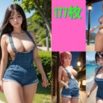 裸オーバーオール美女参戦!!