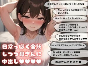 日常っぽく会話しつつ母さんに中出し