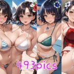 お母さんの水着姿と下着姿を独占するCG集