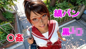 黒J〇の縞パン〇姦