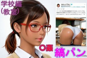 黒〇〇の縞パン〇姦。学校編(教室)
