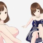 青いドレスを着た巨乳のお姉さん（セリフなし  3DCGモデル  イラスト集）