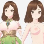少しファンタジーっぽい衣装の巨乳のお姉さん（セリフなし  3DCGモデル  イラスト集）