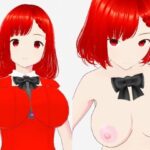 赤い美女（セリフなし  3DCGモデル  イラスト集）