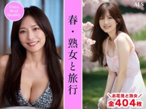 【全404枚】『春・熟女と旅行』桜舞う季節に大人の魅力と癒しを感じて -AIで描く究極の美女達-