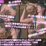 【△100】沙耶が主人公のMMORPG『編隊コレクション:Re』ゲーム動画（Vol.29:ゾンビの集団によるレ○プ被害に遭ってしまう:「無理キス★背面立位挿入」でおっぱいモミモミ）