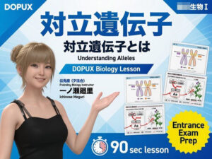 【▲20】一ノ瀬廻里 大学に進学し強豪予備校『DOPUX(ドピュックス』で生物I,IIを教える名物講師に!(Vol.011:対立遺伝子)