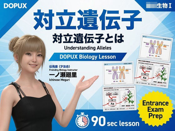 【▲20】一ノ瀬廻里 大学に進学し強豪予備校『DOPUX(ドピュックス』で生物I,IIを教える名物講師に!(Vol.011:対立遺伝子)