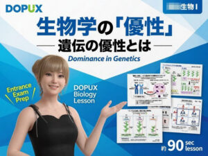 【▲20】一ノ瀬廻里 大学に進学し強豪予備校『DOPUX(ドピュックス』で生物I,IIを教える名物講師に!(Vol.012:優性)