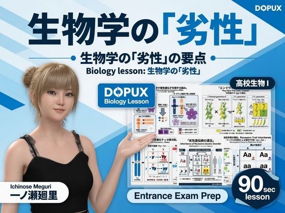 【▲20】一ノ瀬廻里 大学に進学し強豪予備校『DOPUX(ドピュックス』で生物I,IIを教える名物講師に!(Vol.013:劣性)