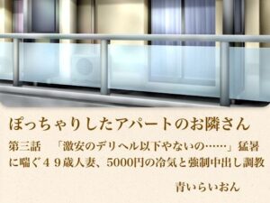 【官能小説】ぽっちゃりしたアパートのお隣さん  第三話  「激安のデリヘル以下やないの……」猛暑に喘ぐ49歳人妻、5000円の冷気と強●中出し調教