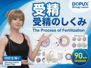 【▲20】一ノ瀬廻里 大学に進学し強豪予備校『DOPUX（ドピュックス』で生物I，IIを教える名物講師に！（Vol.035:受精）