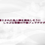 隠し撮りされた他人棒を美味しそうにしゃぶる若妻の不倫フェラチオボイス