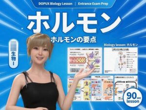 【▲20】一ノ瀬廻里 大学に進学し強豪予備校『DOPUX(ドピュックス』で生物I,IIを教える名物講師に!(Vol.038:ホルモン)