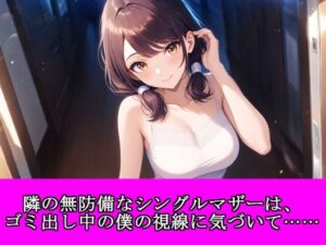 隣の無防備なシングルマザーは、ゴミ出し中の僕の視線に気づいて……