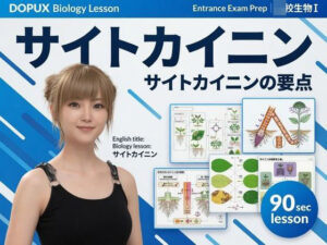 【▲20】一ノ瀬 廻里 大学に進学し強豪予備校『DOPUX(ドピュックス』で生物I,IIを教える名物講師に!(Vol.040:サイトカイニン)