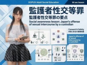 【△20】二階堂 沙耶 大学に進学し強豪予備校『DOPUX(ドピュックス)』で社会人向け講座(性犯罪)を教える名物講師に!(Vol.003:監護者性交等罪)