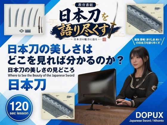 パンチラガチャ★霧島 愛唯（きりしま めい）『日本刀を語り尽くす』第1章-まず「日本刀とは何か」を知る（009-日本刀の美しさはどこを見れば分かるのか？）