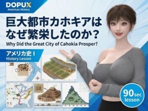 パンチラガチャ★西陣郁奈（にしじんかな）強豪予備校『DOPUX（ドピュックス）』で大学受験生向け講座（世界史）を教える名物講師！（Vol.008:巨大都市カホキアはなぜ繁栄したのか？）