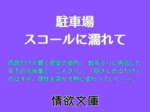 駐車場、スコールに濡れて