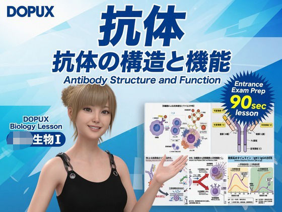 【▲20】パンチラガチャ★一ノ瀬廻里 大学に進学し強豪予備校『DOPUX(ドピュックス』で生物I,IIを教える名物講師に!(Vol.060:抗体)