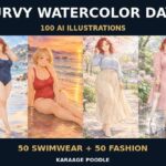 水彩ぽっちゃりレディ100景 ― CURVY WATERCOLOR DAYS ―